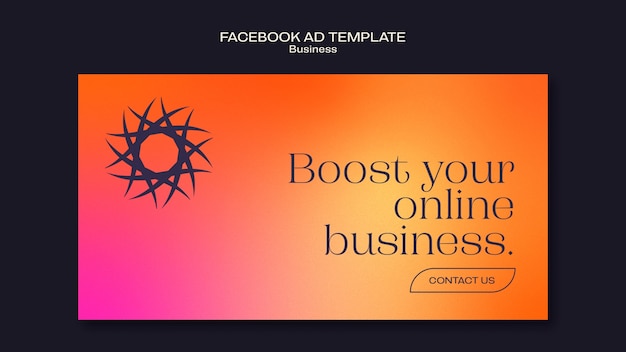 Free PSD gradient social media promo template for business