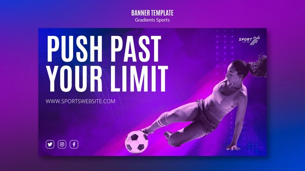 Gradient sport banner template