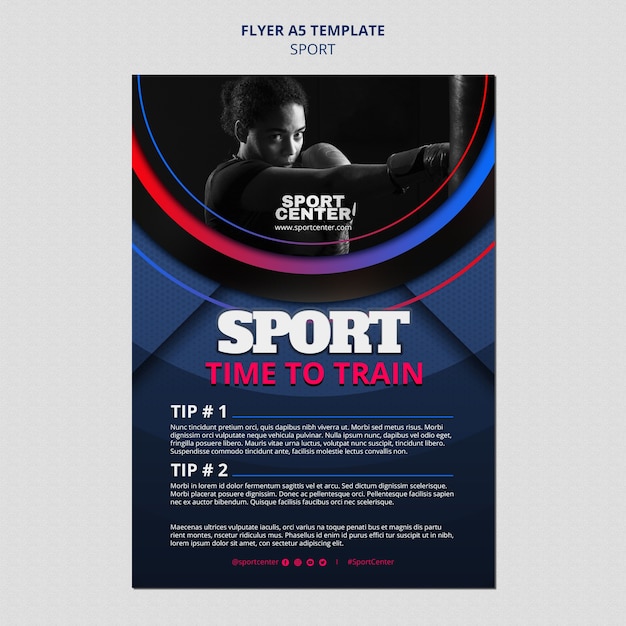 Free PSD gradient sport template design