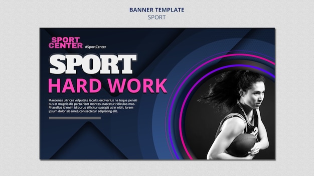 Free PSD gradient sport template design