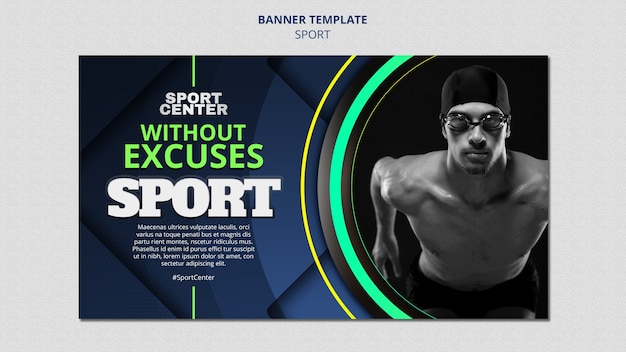 Free PSD gradient sport template design