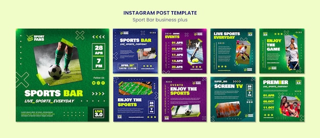 Free PSD gradient sports bar design template