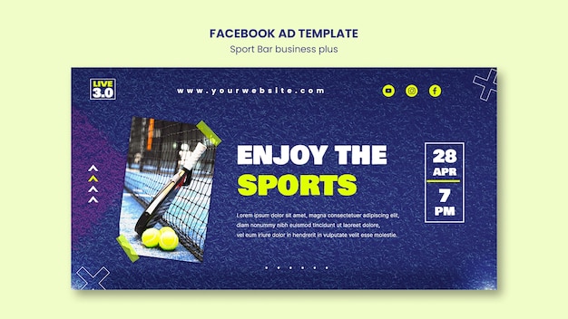 Gradient sports bar design template