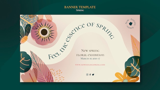 Free PSD gradient spring banner template