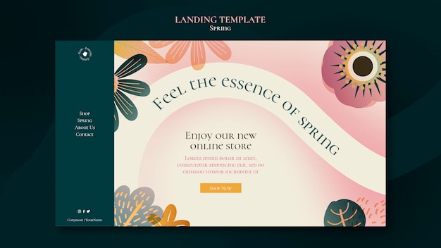 Gradient spring landing page template