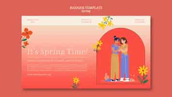 Free PSD gradient spring template