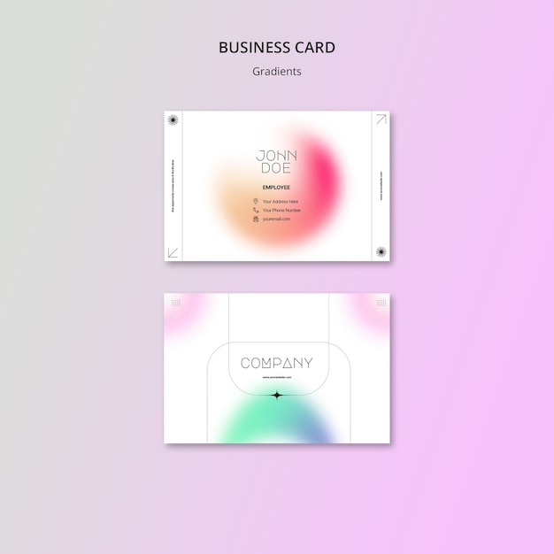 Free PSD gradient style business card template