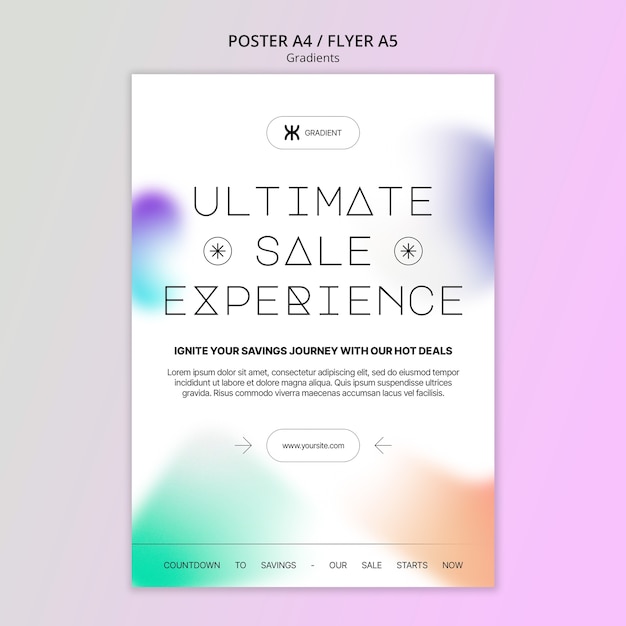 Free PSD gradient style poster template