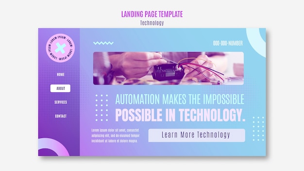 Free PSD gradient technology template design