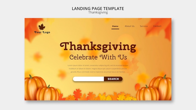 Gradient thanksgiving design template