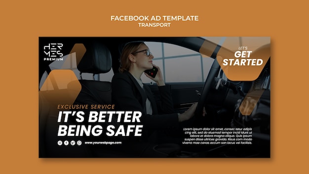 Unleash Gradient Transport Facebook Template – Free PSD Download