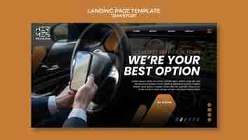 Free PSD gradient transport landing page