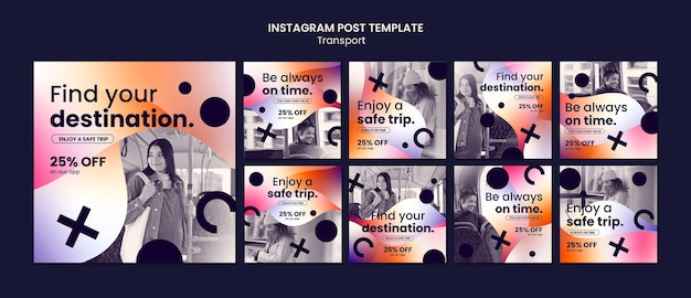 Free PSD gradient transport template design