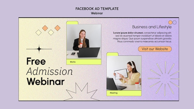 Free PSD gradient webinar template