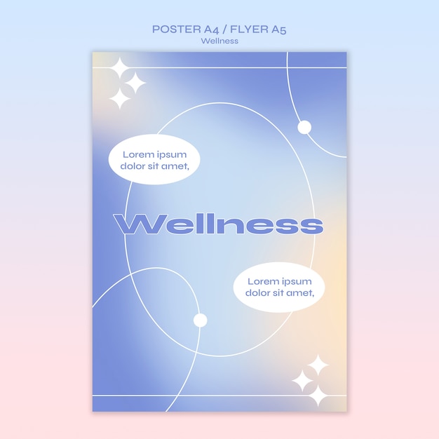 Gradient wellness  poster template