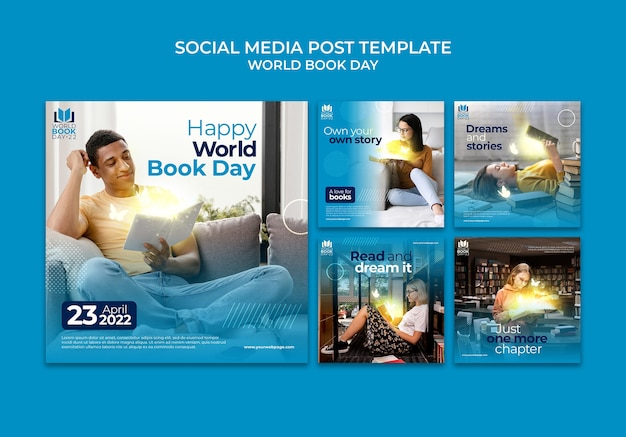 Gradient world book day template