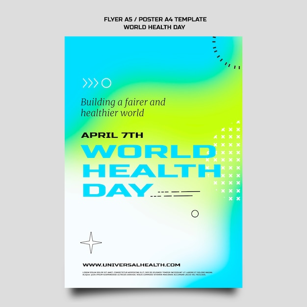 Gradient world health day template