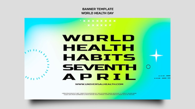 Gradient world health day template
