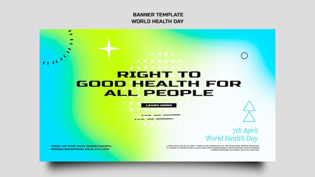 Gradient world health day template