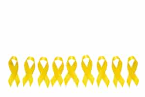 Free PSD gradient yellow ribbon isolated