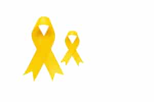 Free PSD gradient yellow ribbon isolated