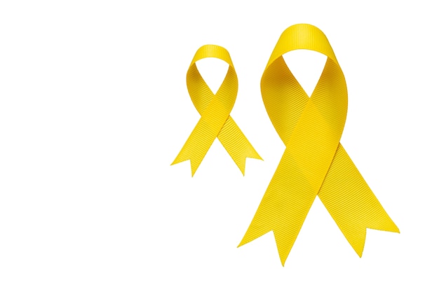 Free PSD gradient yellow ribbon isolated