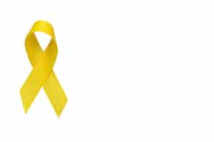 Free PSD gradient yellow ribbon isolated