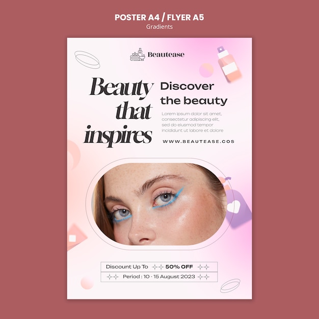 Gradients beauty template design