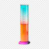 Free PSD graduated cylinder isolated on transparent background