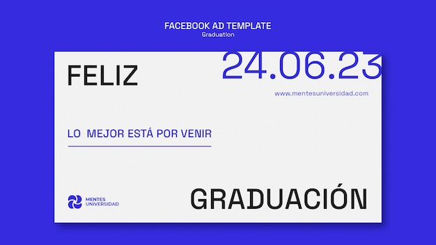 Graduation celebration facebook template