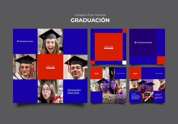 PSD gratuito post di instagram per la celebrazione della laurea