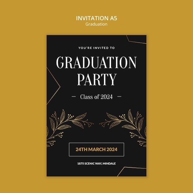graduation celebration invitation template