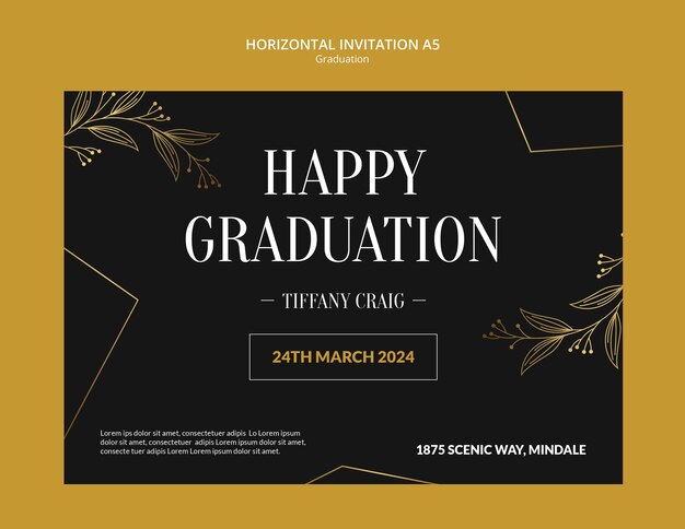graduation celebration invitation template