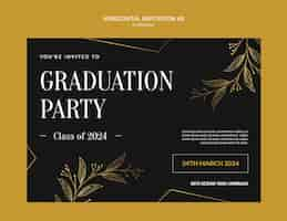 Free PSD graduation celebration invitation template