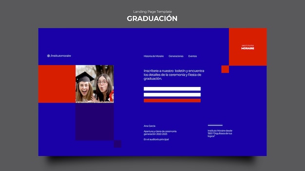 graduation celebration landing page template