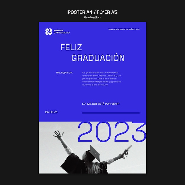 Graduation celebration poster template