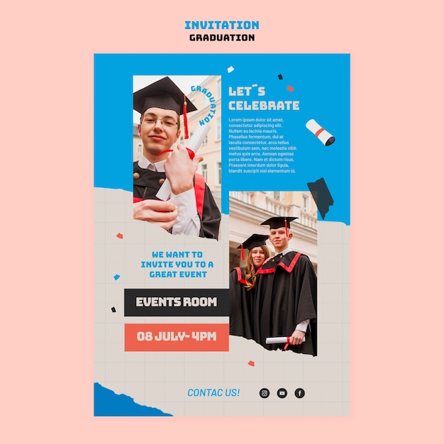 graduation ceremony invitation template