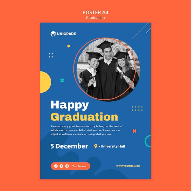 graduation ceremony poster template