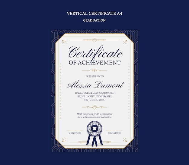 graduation certificate template design