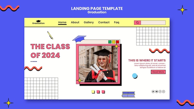 卒業クラスのランディングページテンプレート