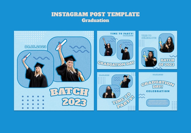 Free PSD graduation day instagram posts