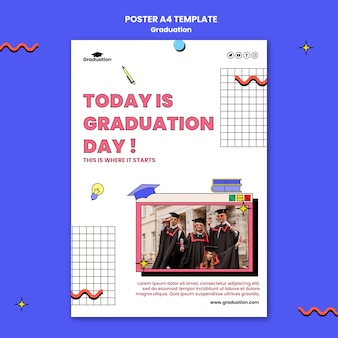 Graduation day poster template