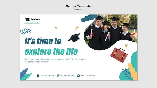 Progettazione di laurea del design del banner