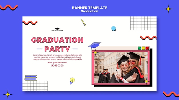Graduation party banner template