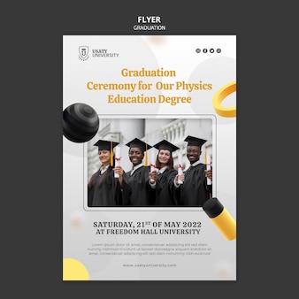 Graduation poster template design