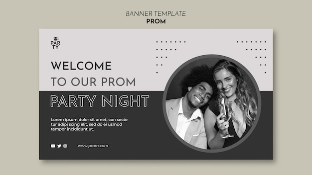 Graduation Prom Banner Template – Free PSD Download