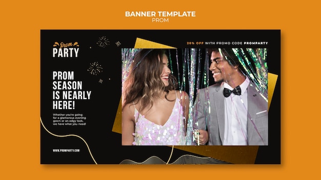 Free PSD graduation prom banner template