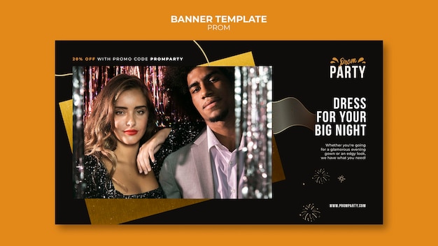 Free PSD graduation prom banner template