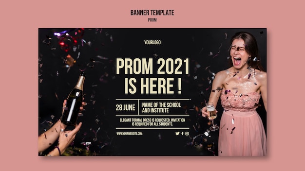 Graduation prom banner template
