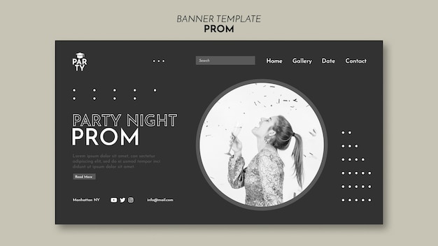 Free PSD graduation prom landing page template